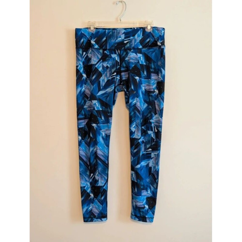 90 Degrees Abstract Print Athletic Leggings Women's Large